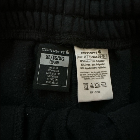 Carhartt Dark Charcoal Joggers, kids size XL, 18-20 - Picture 3 of 3